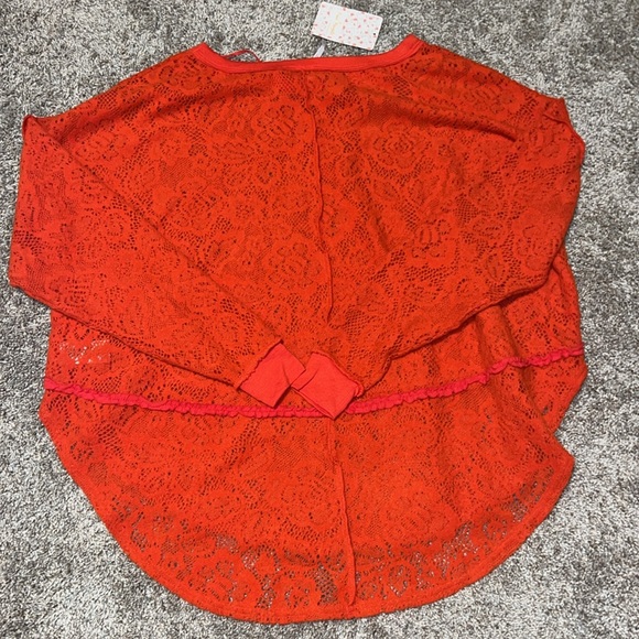 NWT Free People Not Cold In This Top In Red Size XS OVERSIZED - Picture 11 of 11